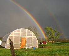 Double Rainbow over A Place on Earth CSA Farm